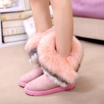 Ladies Faux Fur Snow Boots - UnequelyUs