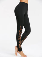 Lace stitching bottoming trousers