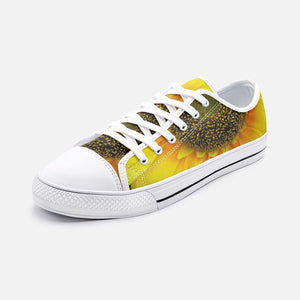 Lovely Sunflower Low Top Canvas Sneakers - UnequelyUs