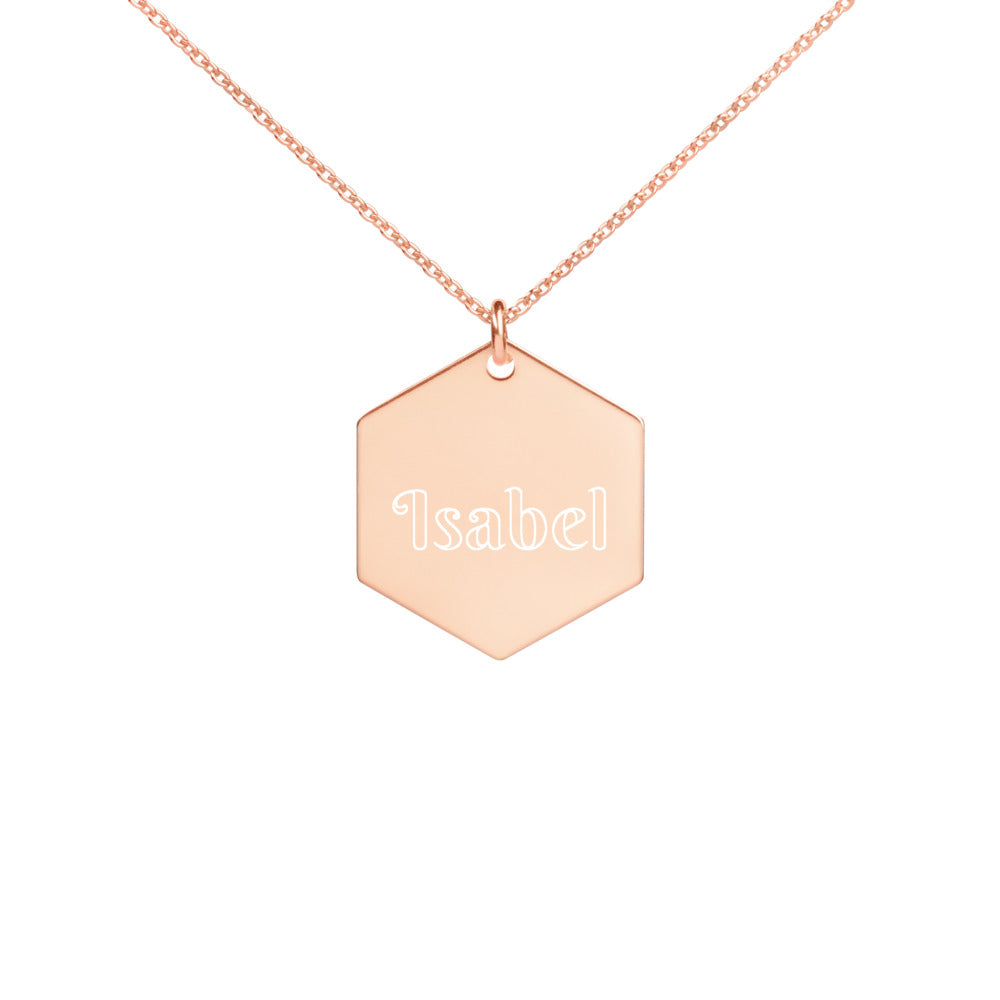 Isabel Hexagon Necklace Rose Gold - UnequelyUs