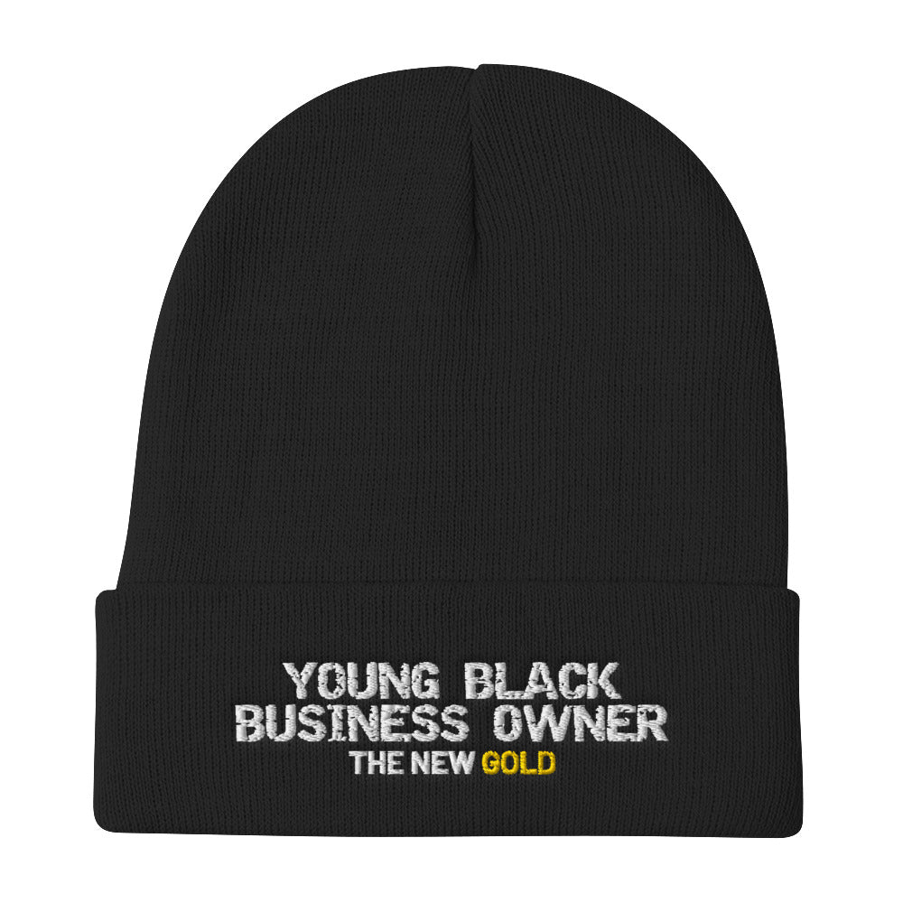 Young Black Business Owner Embroidered Beanie - UnequelyUs
