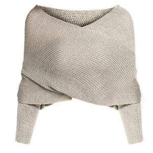 V-Neck Wrap Sweater - UnequelyUs