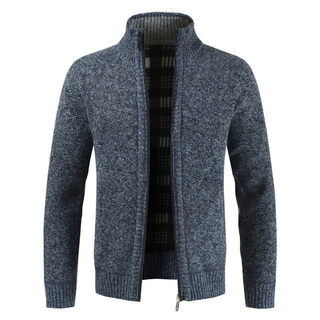 Zip-Front Cardigan Sweater