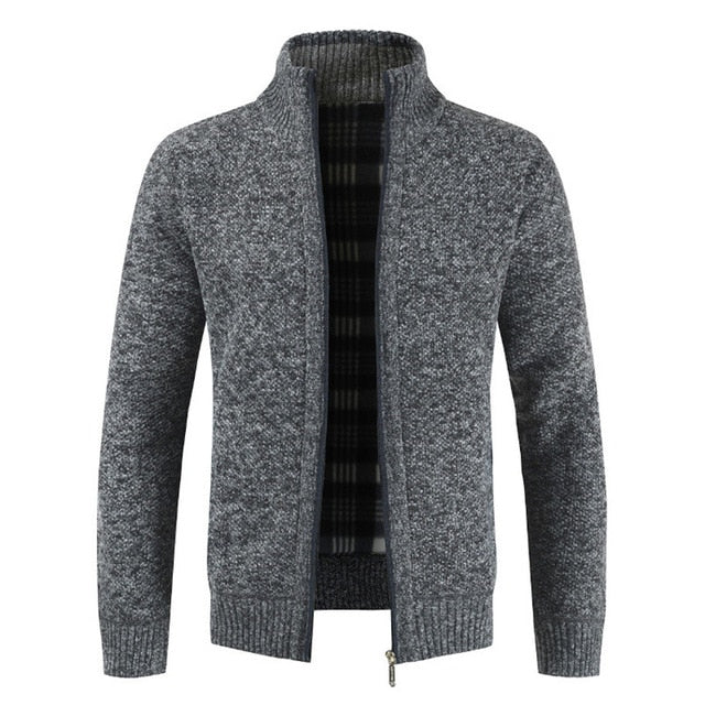 Zip-Front Cardigan Sweater
