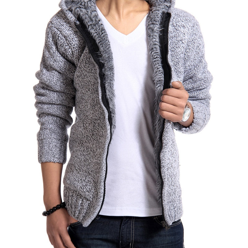 Men's Cardigan Hooded Sweater - UnequelyUs