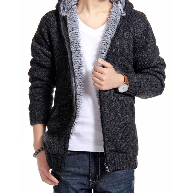 Men's Cardigan Hooded Sweater - UnequelyUs